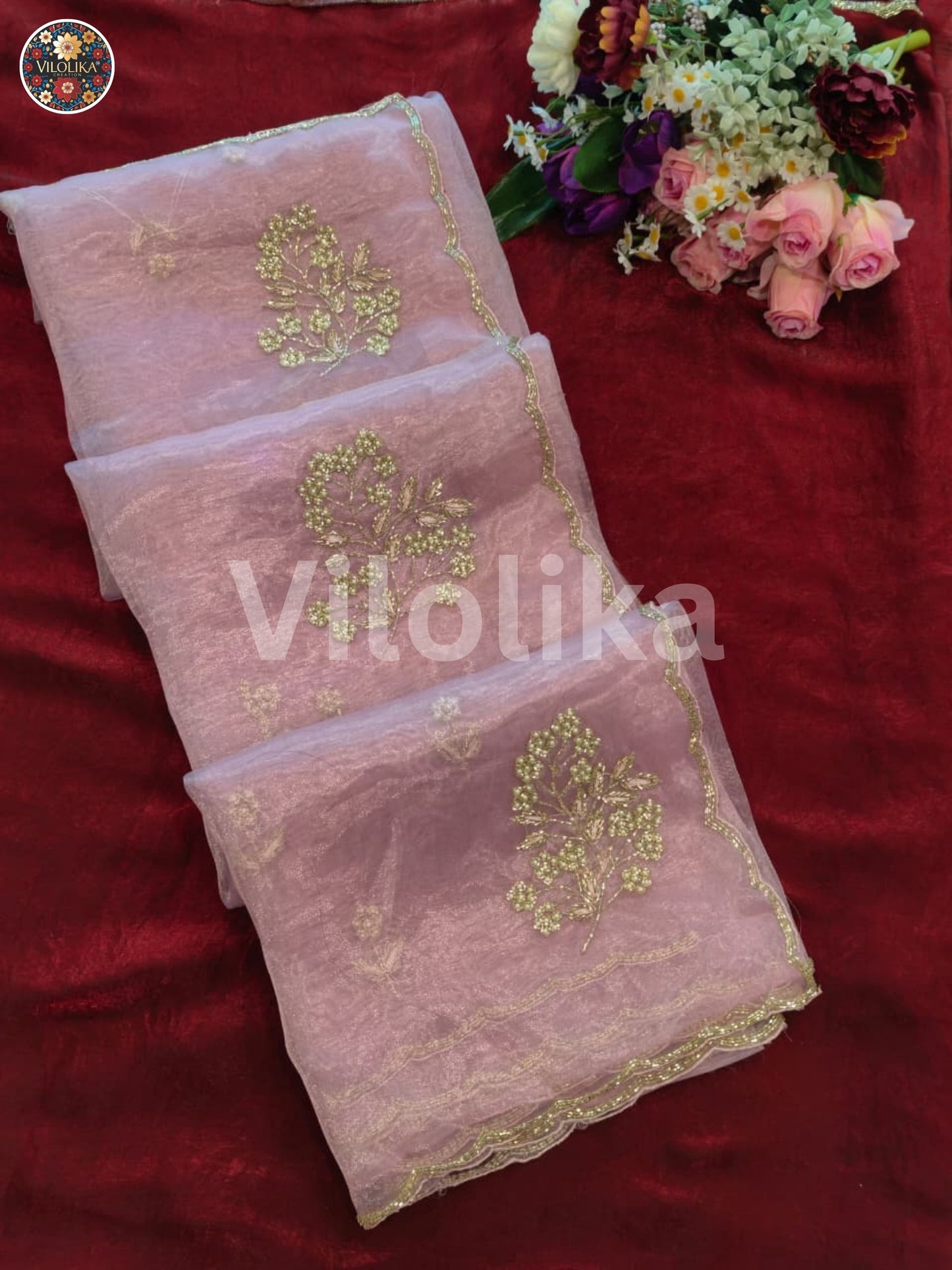 Star Tissue Organza Saree