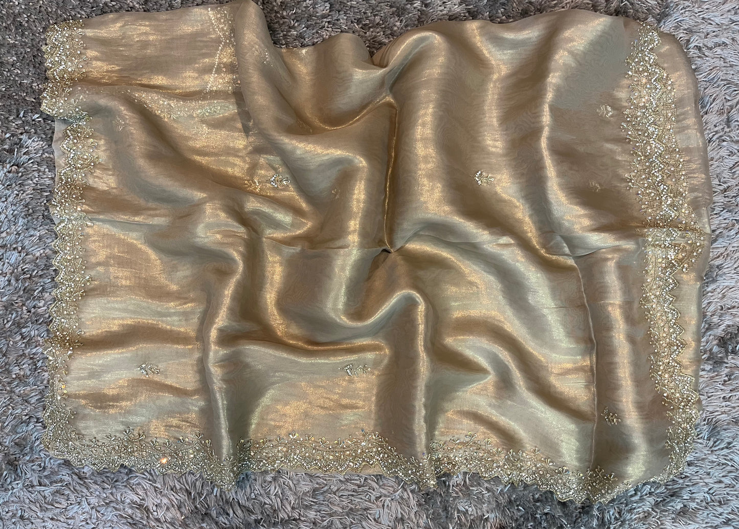 Pure Tissue sarees with handworked border