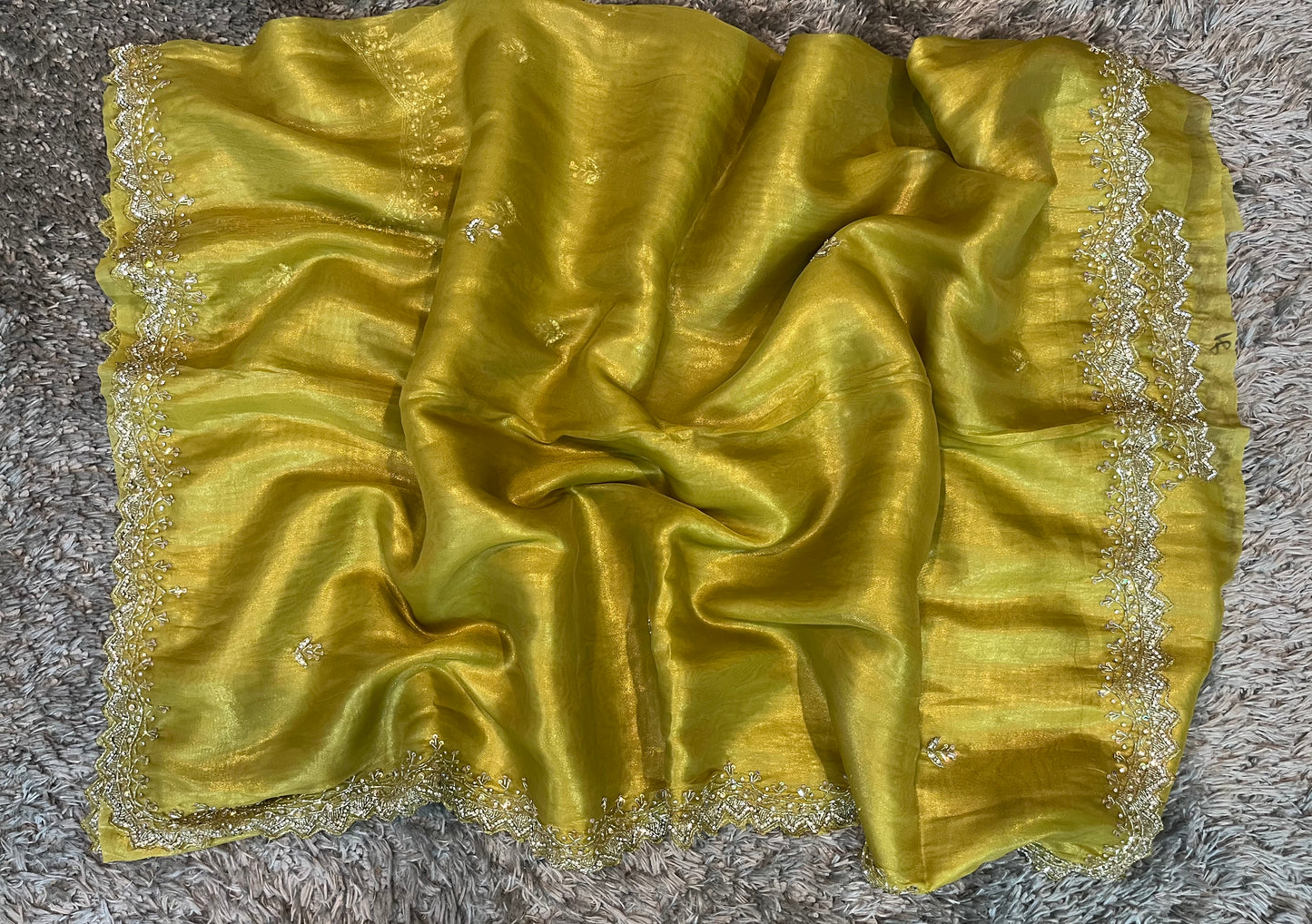 Pure Tissue sarees with handworked border