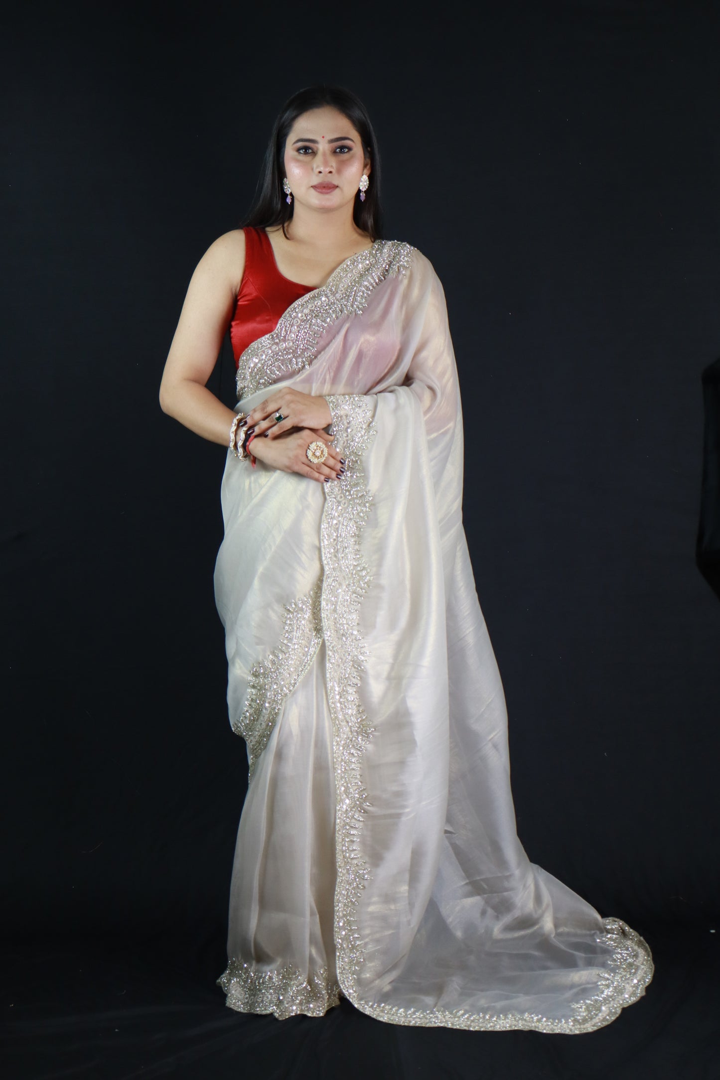 Mahi Handworked Pure Tissue Saree