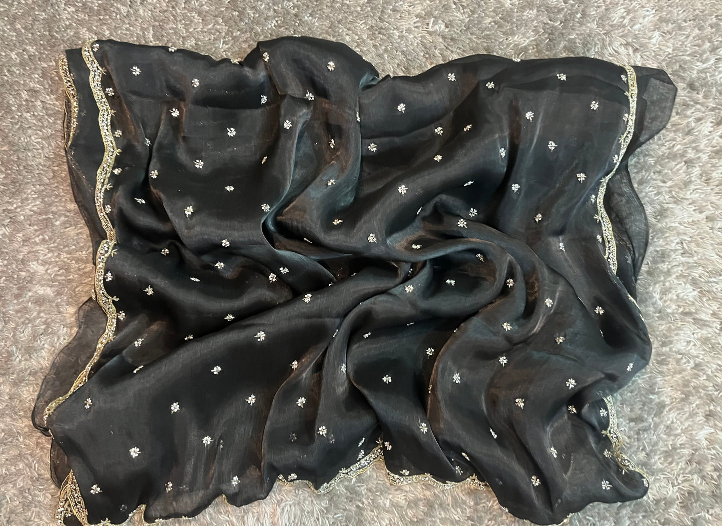 Jimmy choo saree with allover floral butta