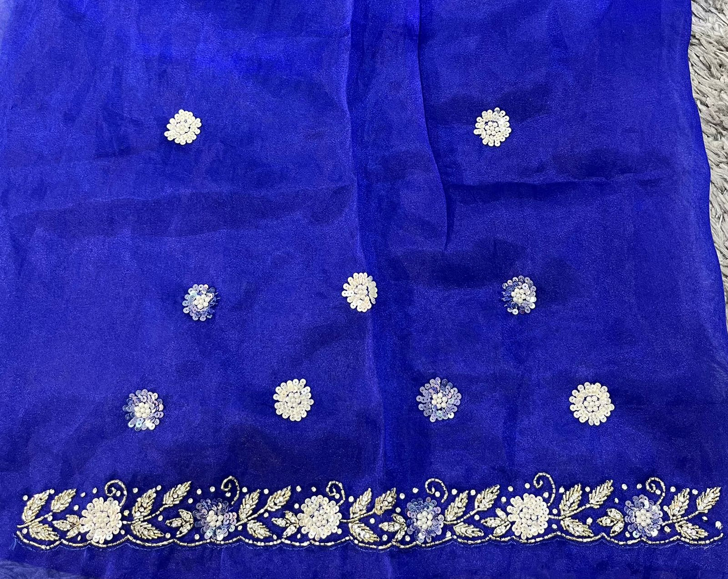 Kusum Tissue Organza Saree – Delicate Blossoms of Elegance