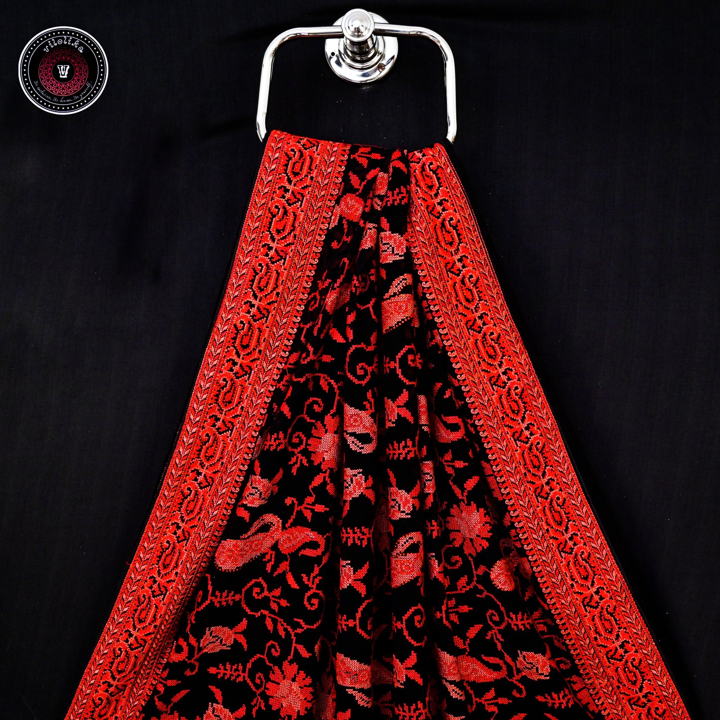 Exclusive Designer Georgette Cross-stitch Saree