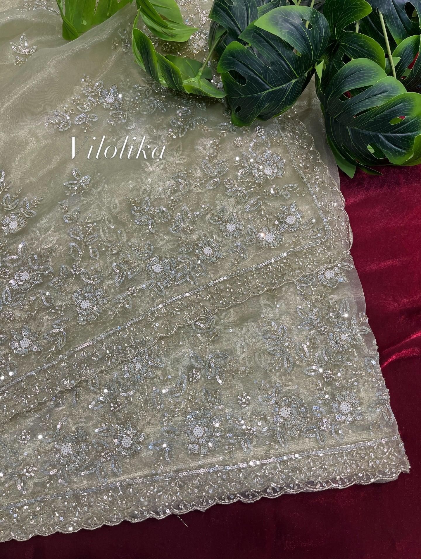 Rajrani Tissue Organza Saree – Regal Handcrafted Grandeur