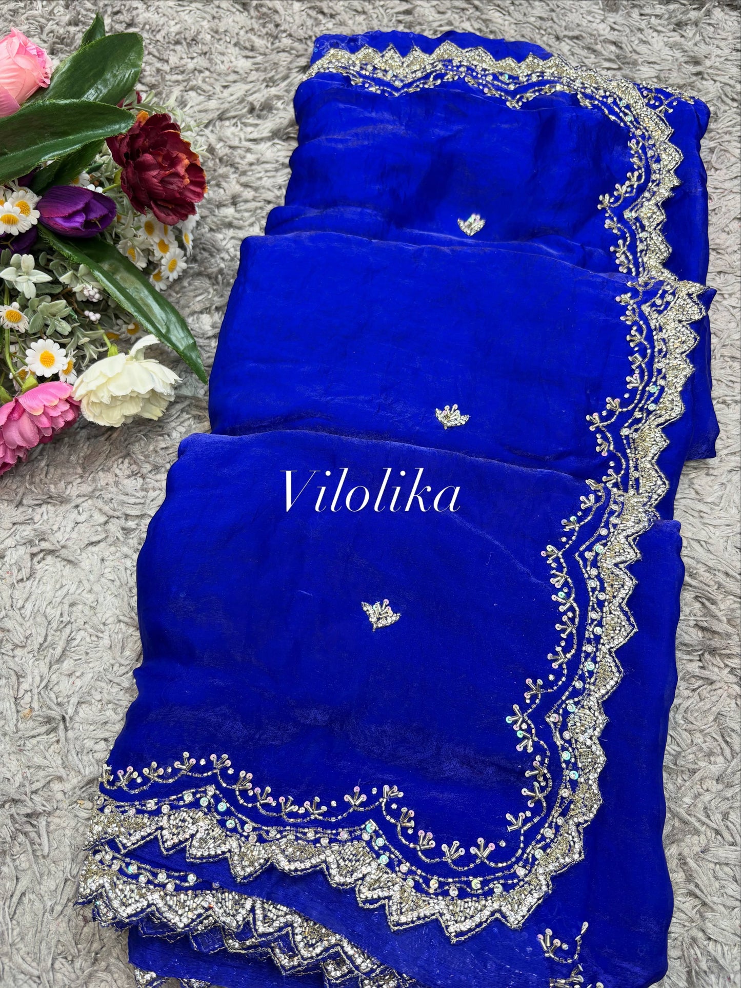 Dipika Handworked Fendy Satin Saree