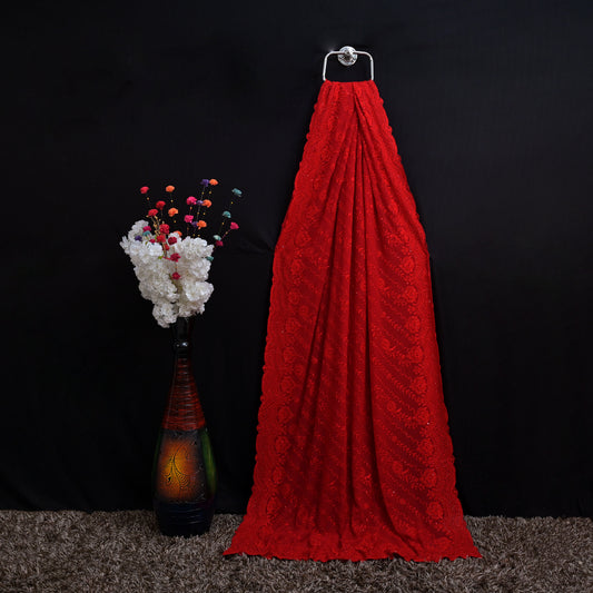 Exclusive Designer Georgette saree with all over kashmiri work and stone work.