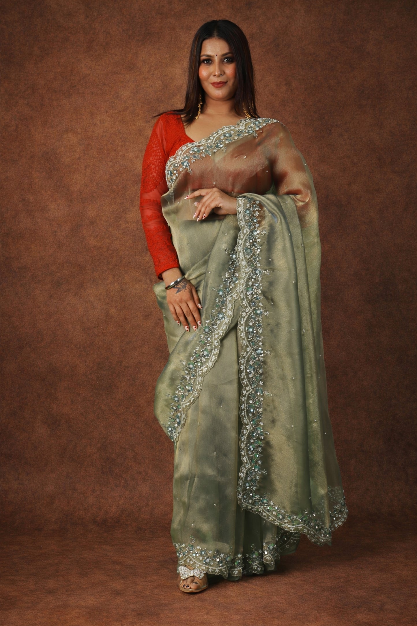 Jhalak Premium Tissue Saree