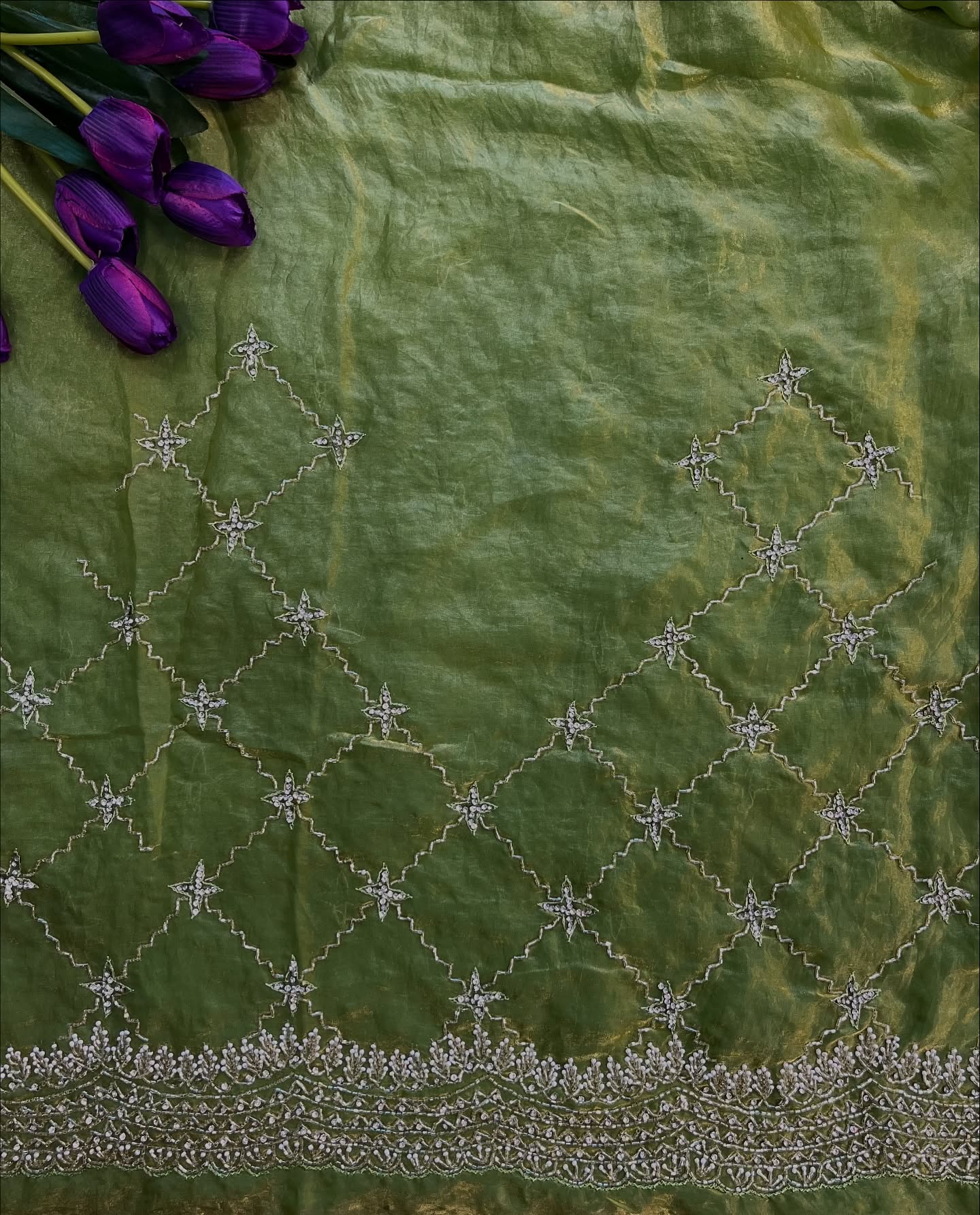 Dilruba Handworked Premium Fendy Satin Saree