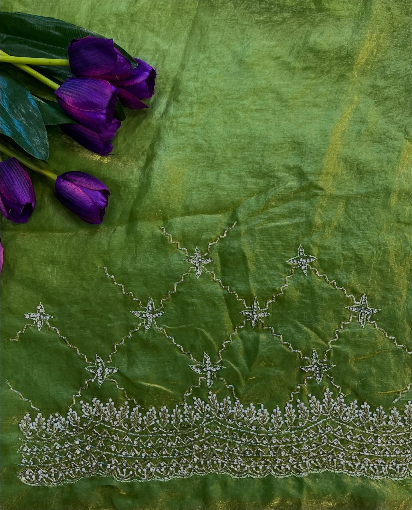 Dilruba Handworked Premium Fendy Satin Saree