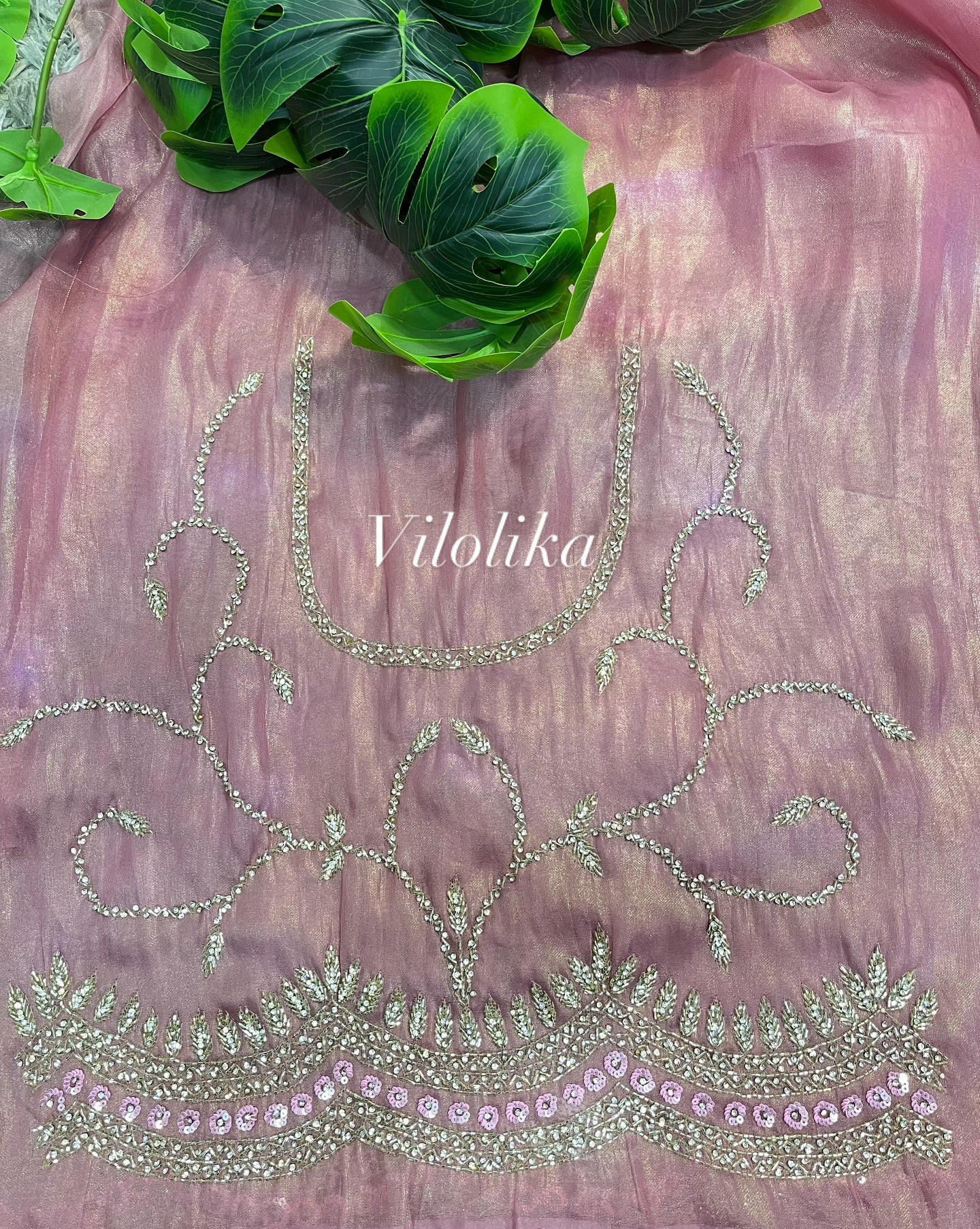 Mahi  Handworked Pure Tissue Saree
