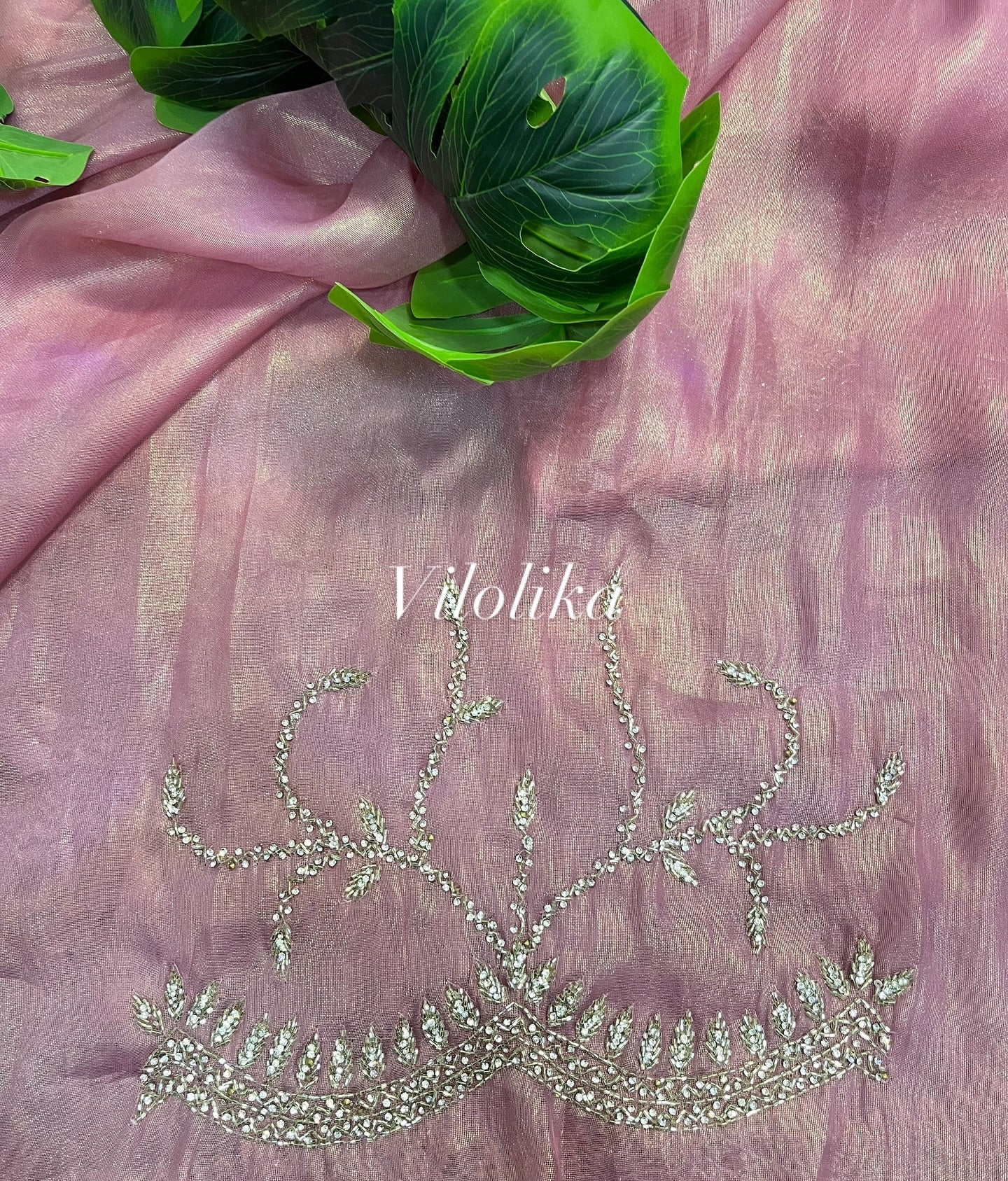 Mahi  Handworked Pure Tissue Saree