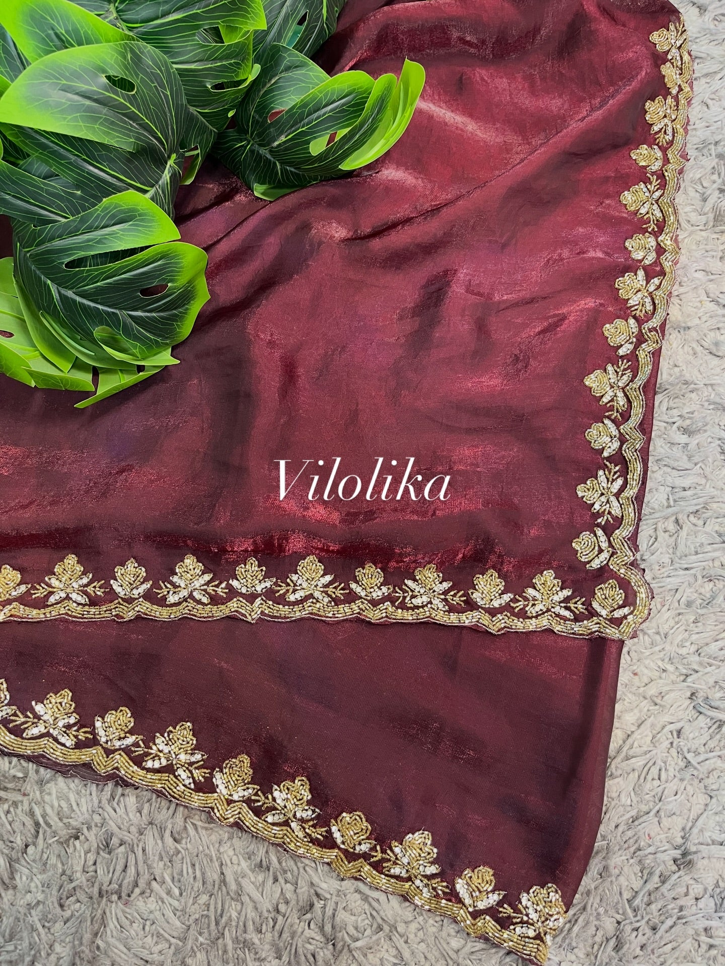 Jiniya Fendy Satin Saree