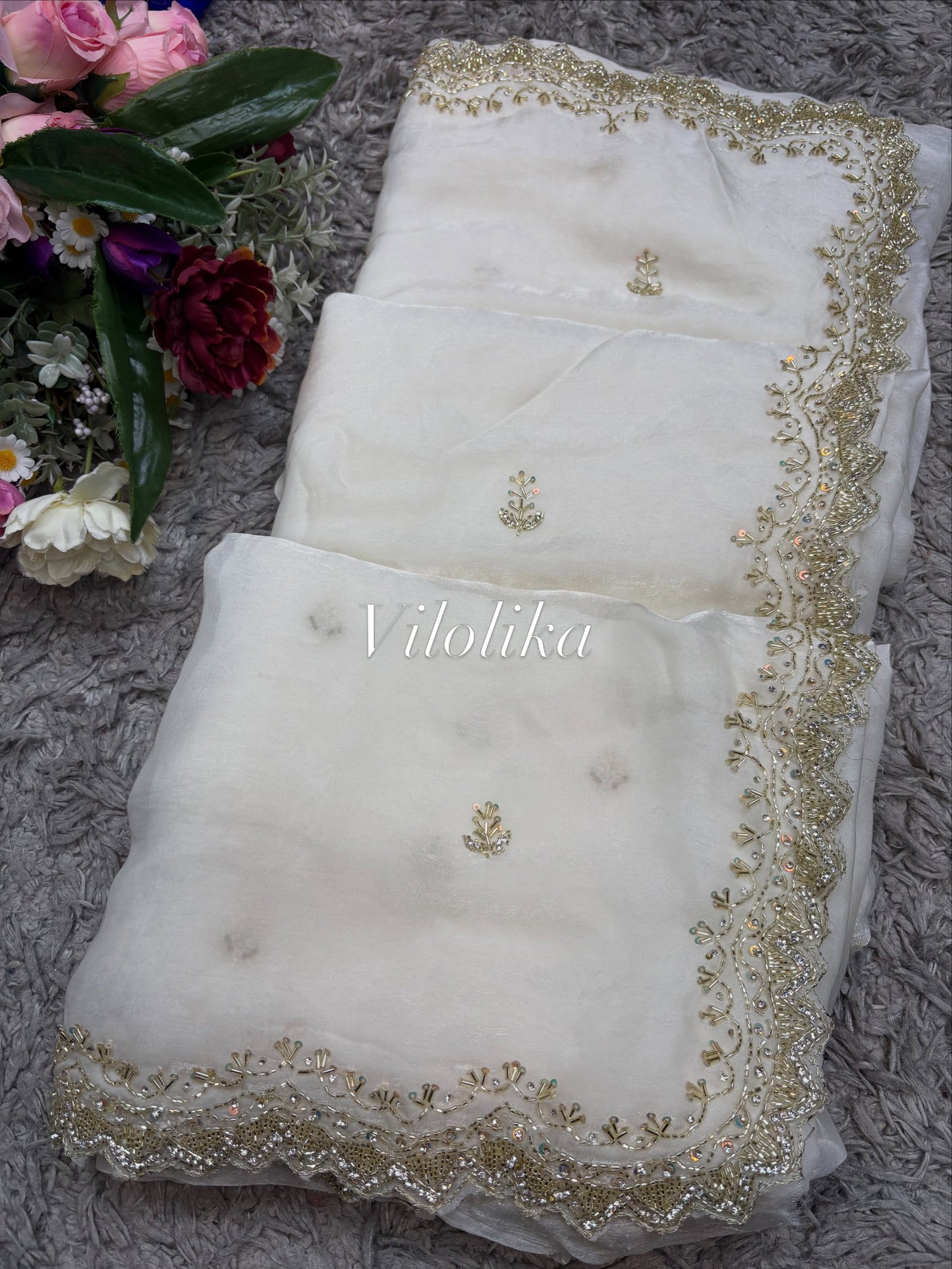 Dipika Handworked Fendy Satin Saree