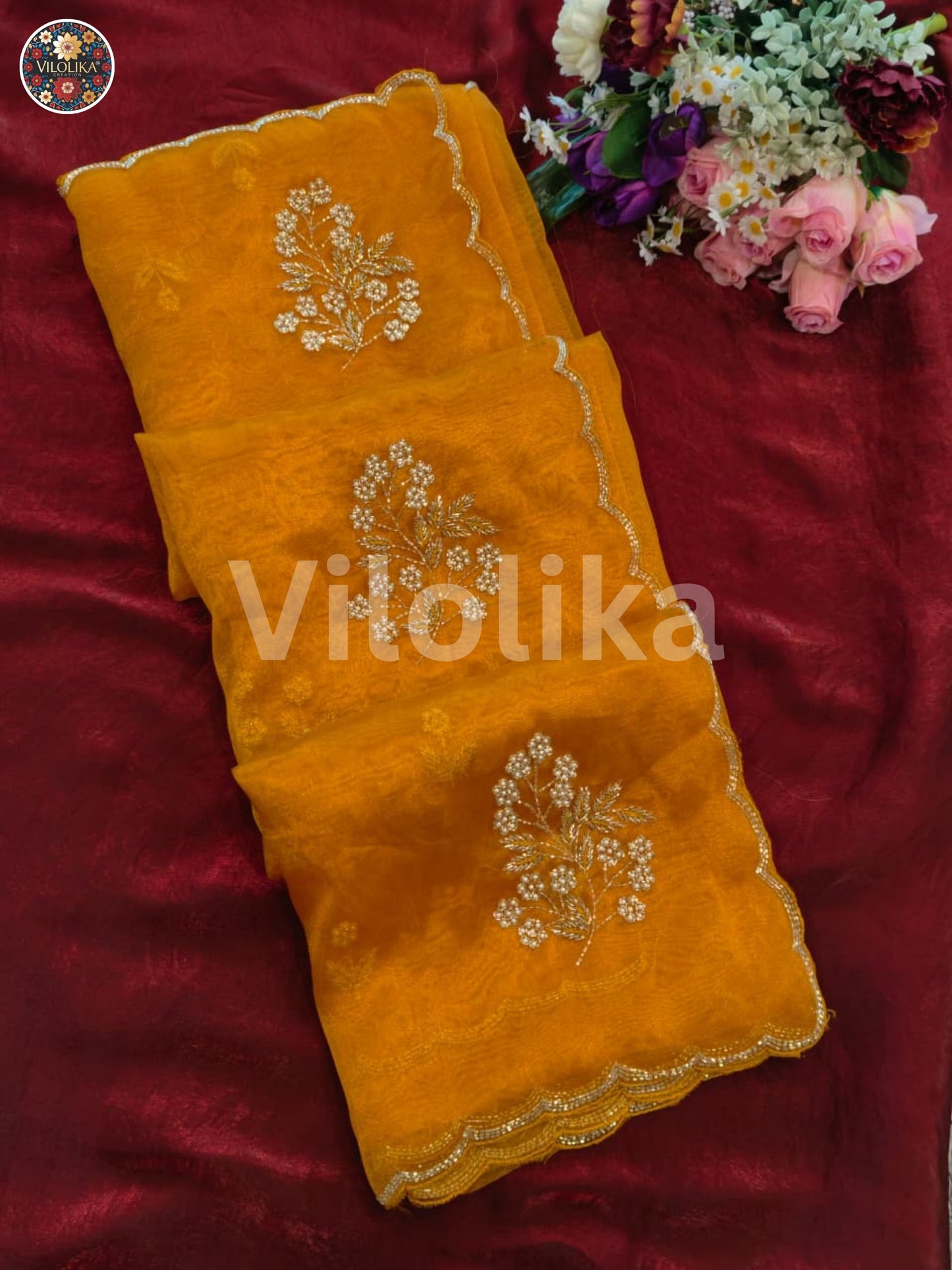 Star Tissue Organza Saree