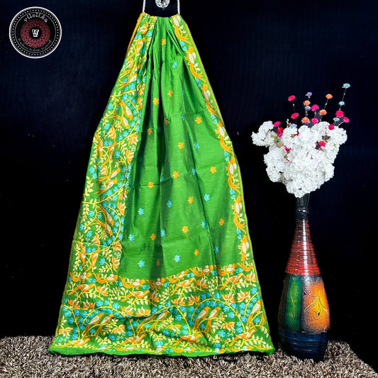 Ghicha silk saree with jari and thread weaving