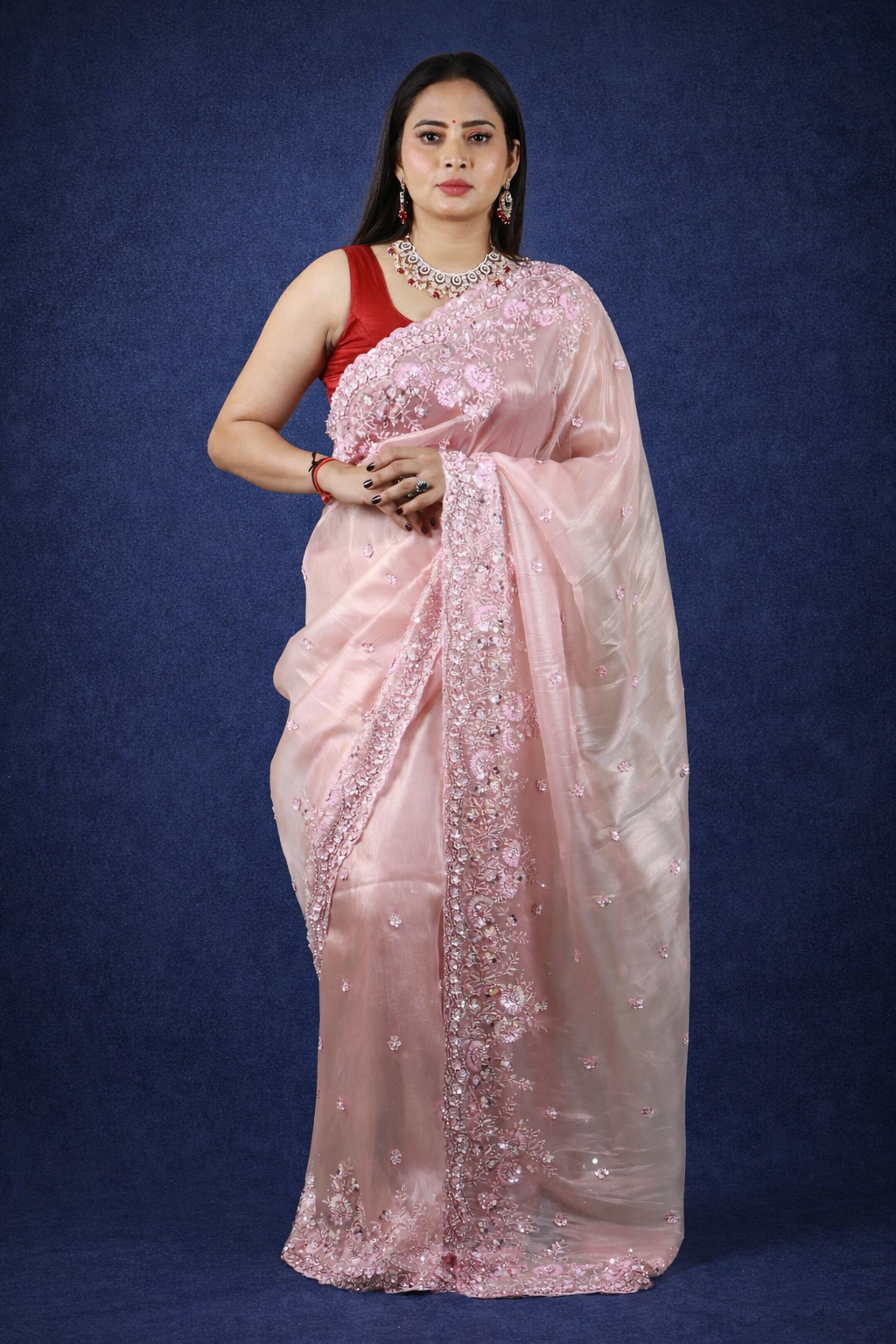 Nidhi Exclusive Handworked Pure Tissue Saree