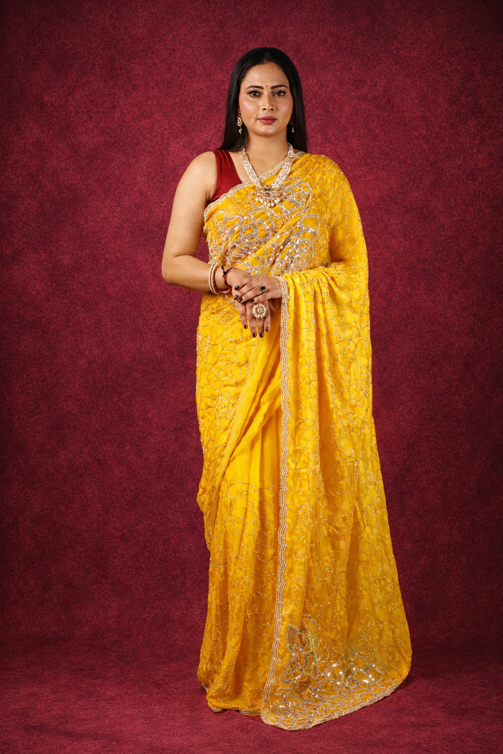 Exclusive Pataka Fendy Satin Saree