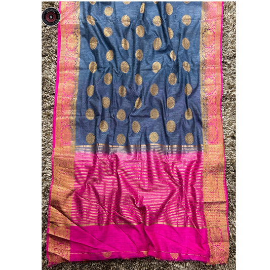 Jute matka silk saree