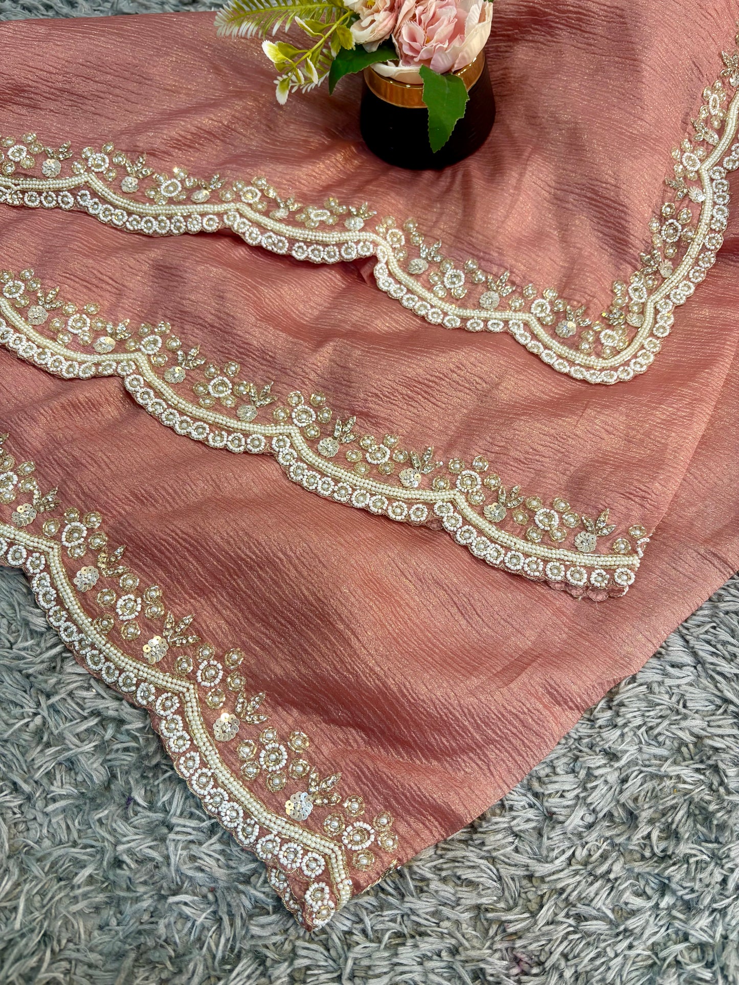 SHRUTI CRUSH TISSUE SAREE