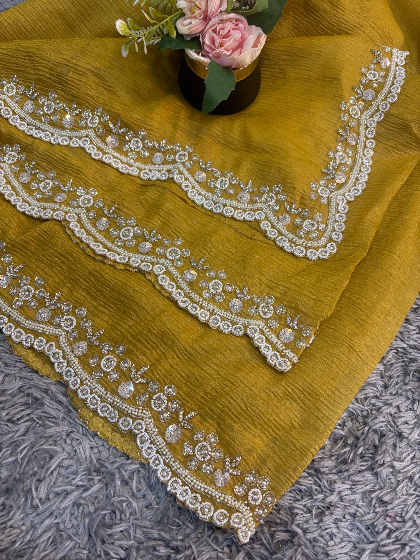 SHRUTI CRUSH TISSUE SAREE