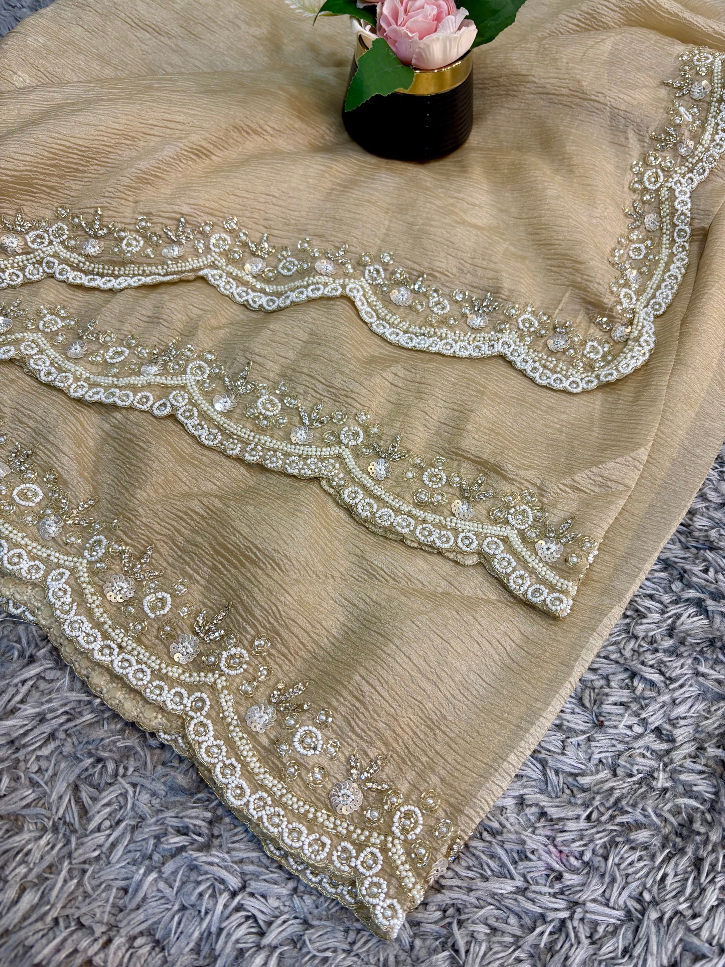 SHRUTI CRUSH TISSUE SAREE