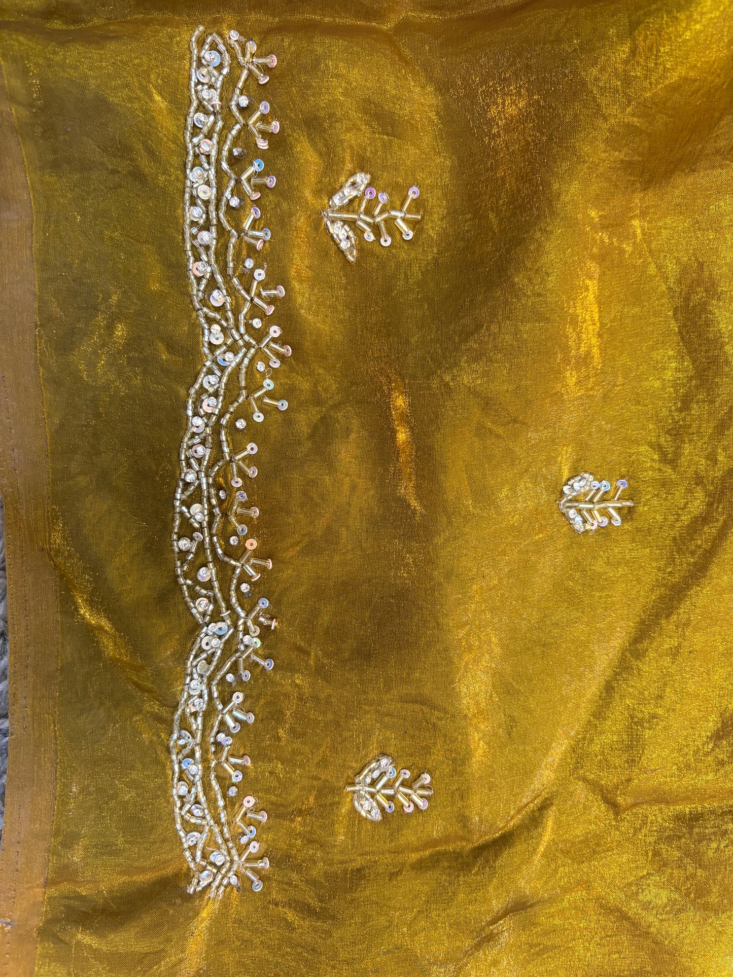 Dipika Velvet Satin Saree – Hand-worked Fendy Satin with Slick Border