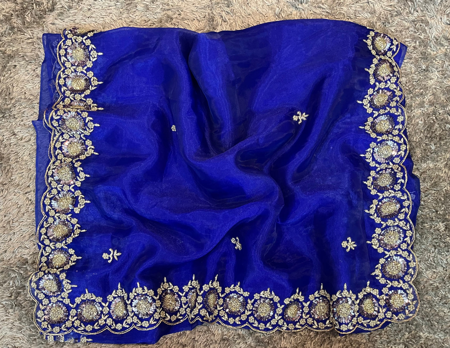 Ravina Premium hand worked tissue organza sarees