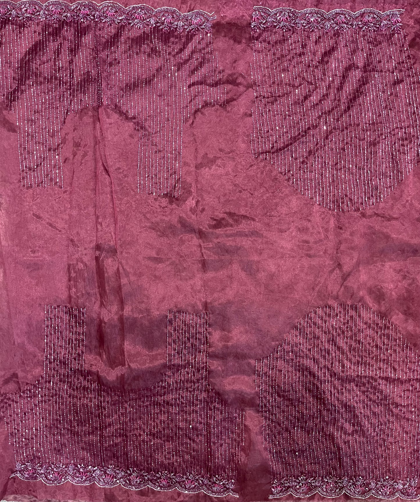Exclusive Tissue Organza Saree with allover jaal work