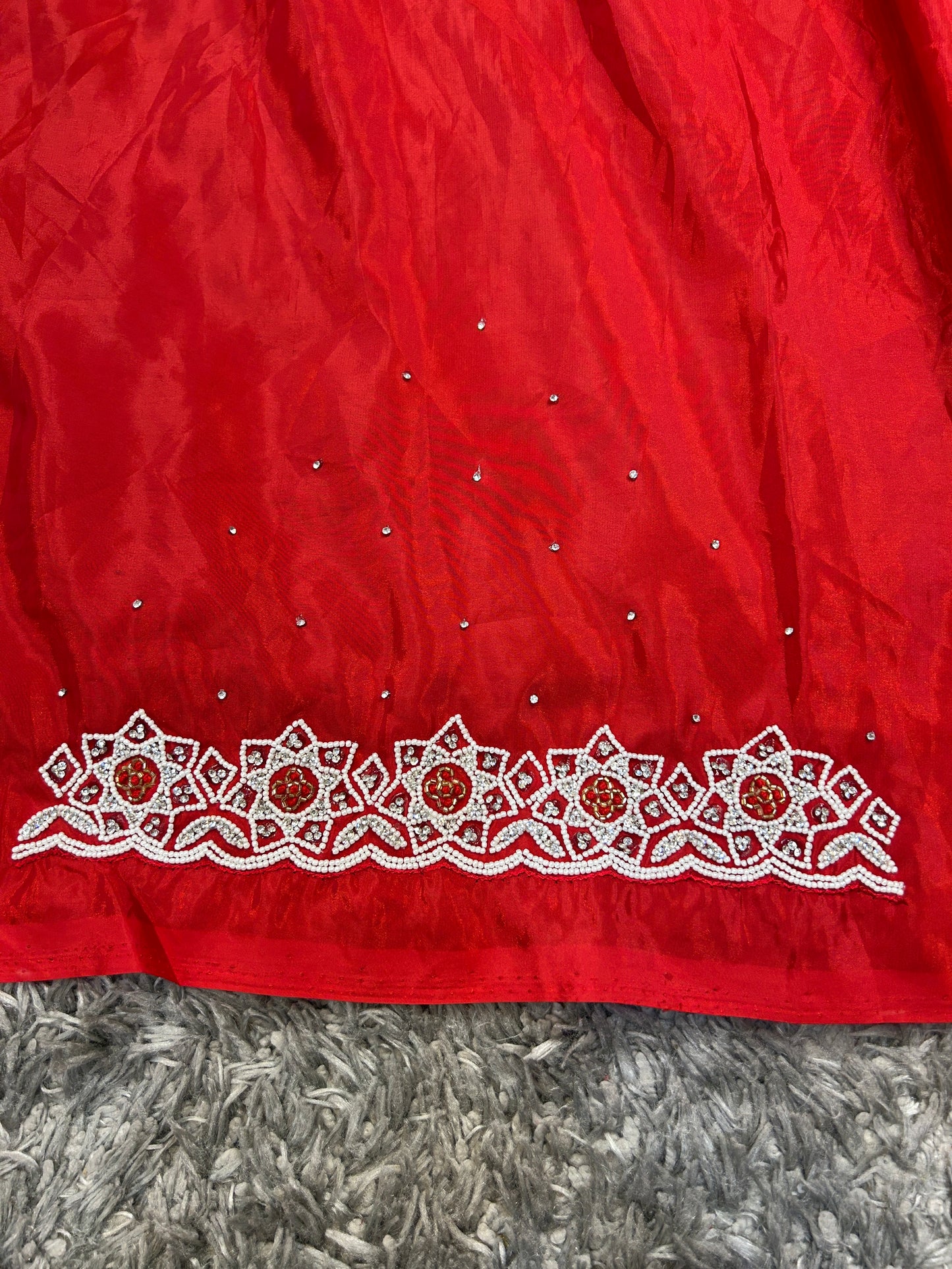 Pure HO Silk with Handcrafted Moti Work