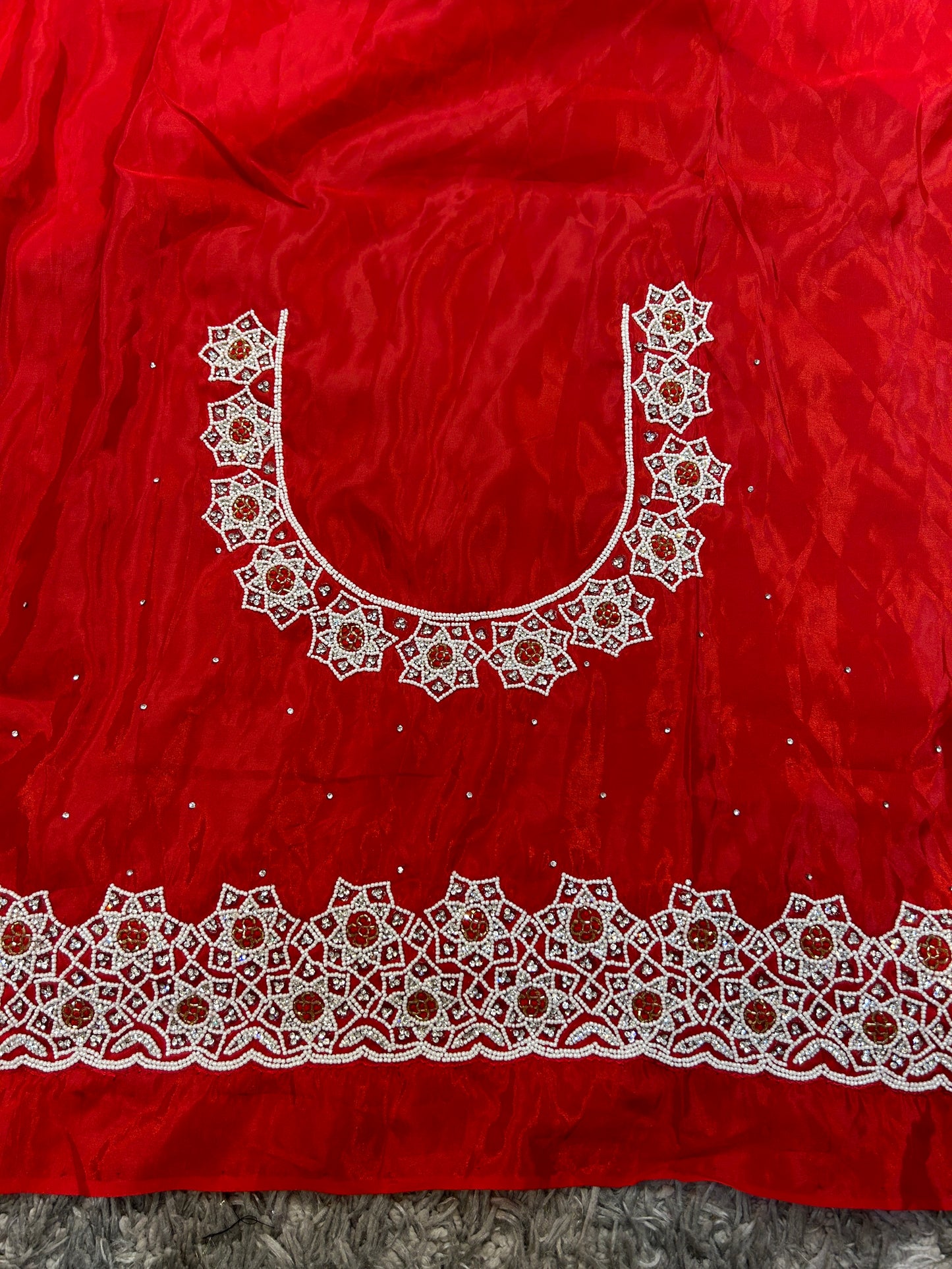 Pure HO Silk with Handcrafted Moti Work