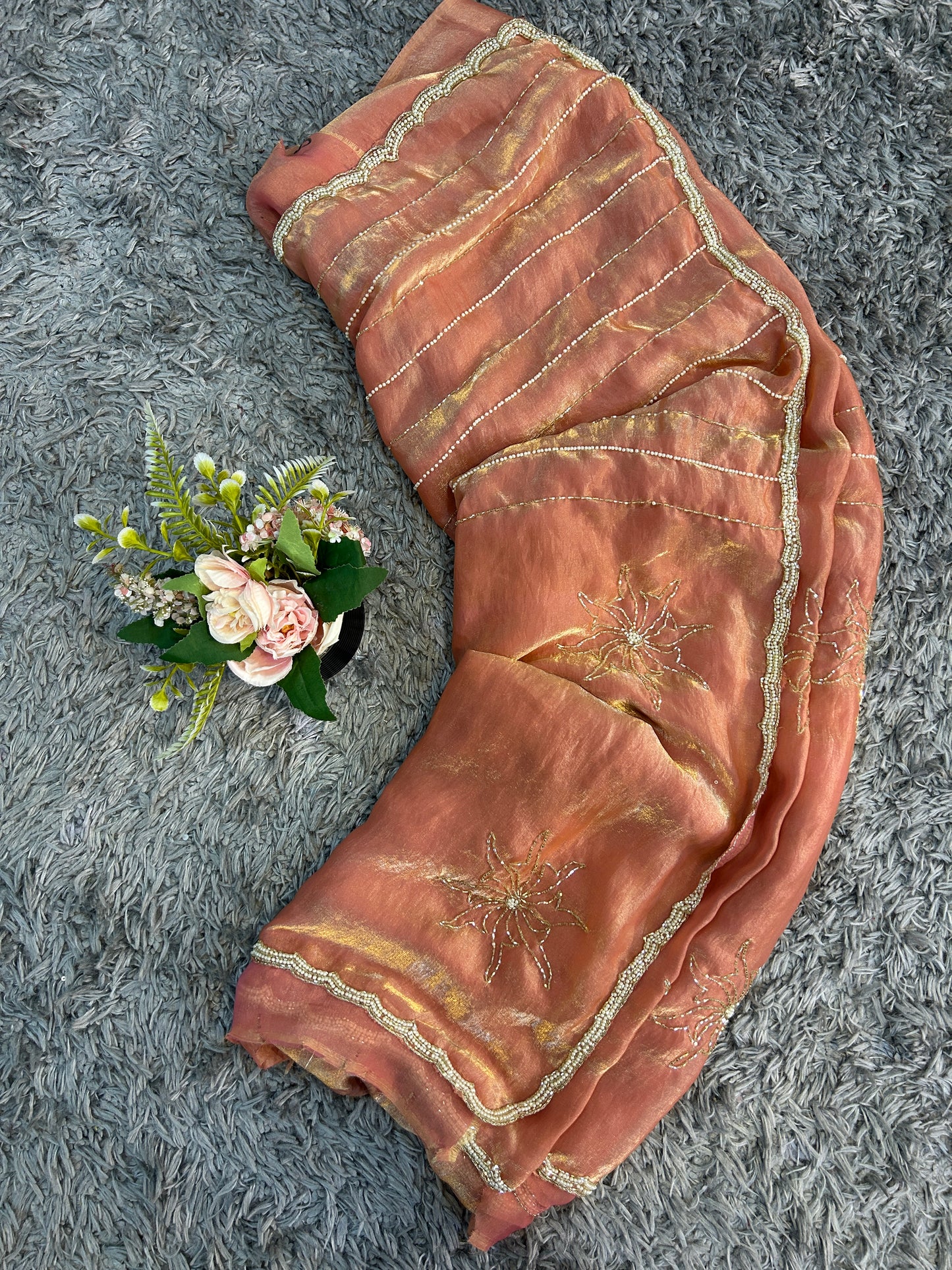 Pihu Velvet Satin Saree – Rich Satin Finish, Hand-Elegance