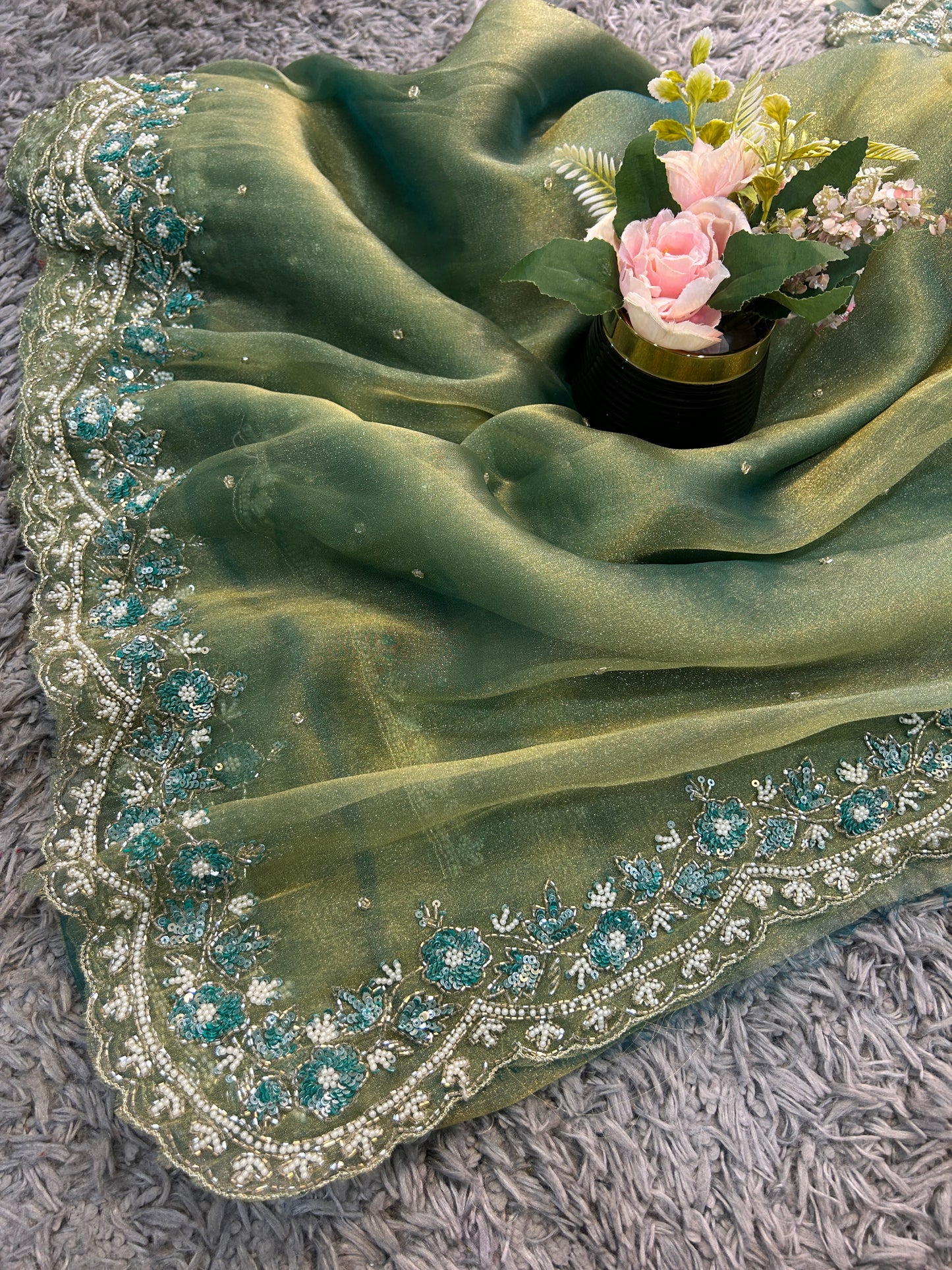 Jhalak Premium Tissue Saree