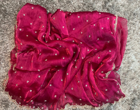 Jimmy choo saree with allover floral butta