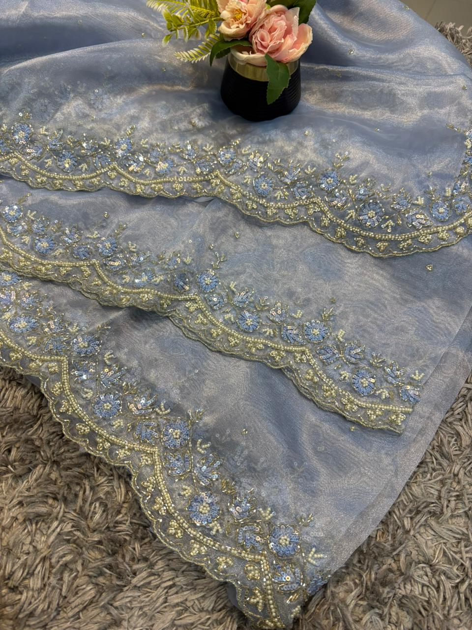 Jhalak Tissue Organza Saree – Ethereal Tissue-Organza Fabric