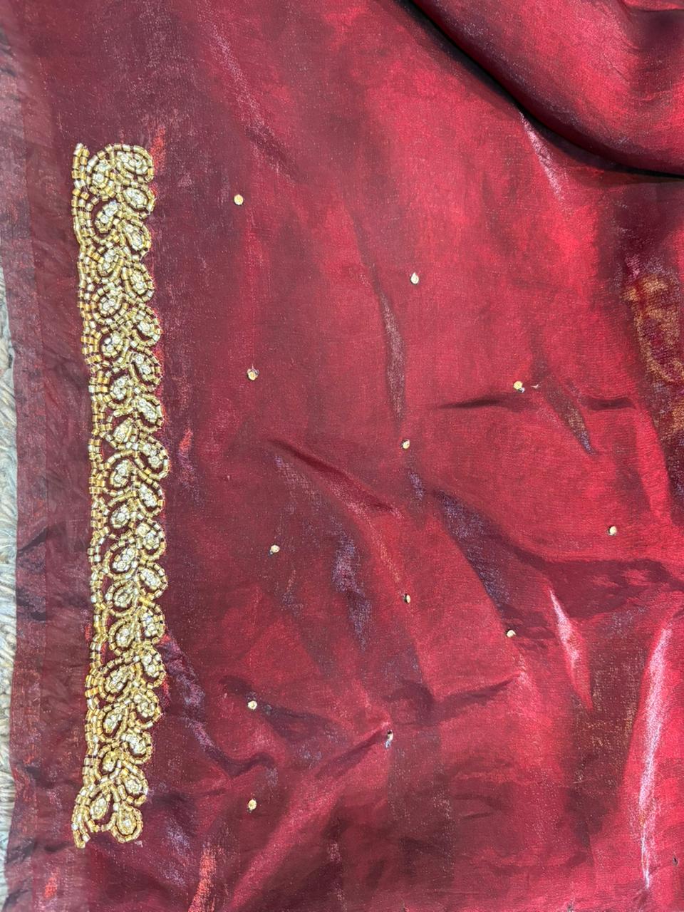 Vika Velvet Satin Saree