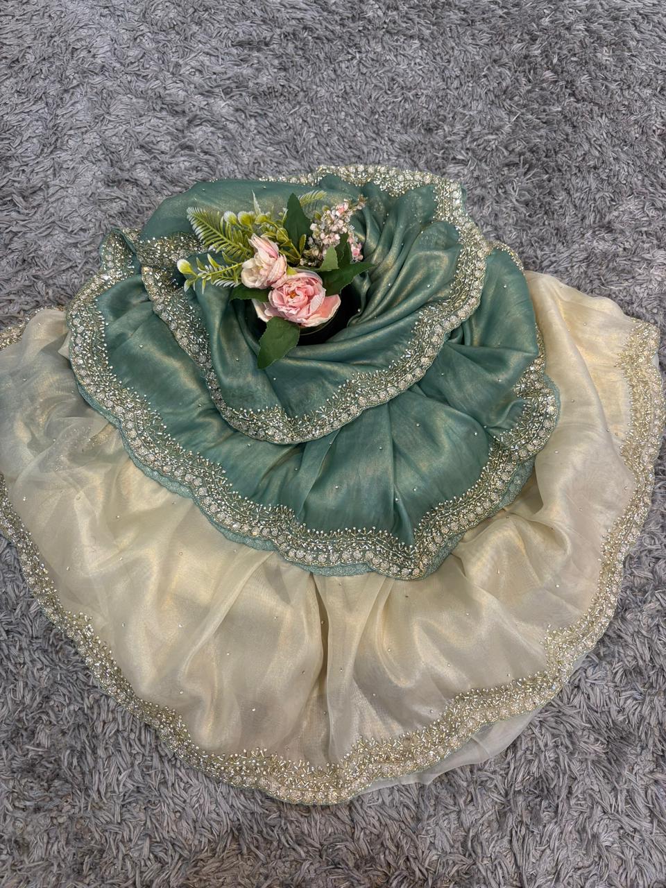 Sneha Ombre Tissue Sarees