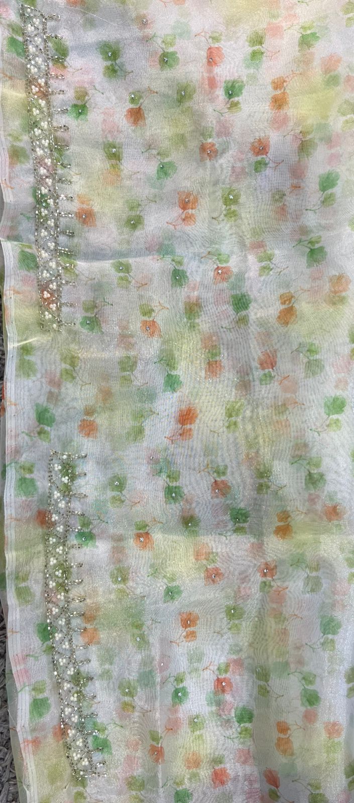 Priti Digital Print Tissue Organza Sarees