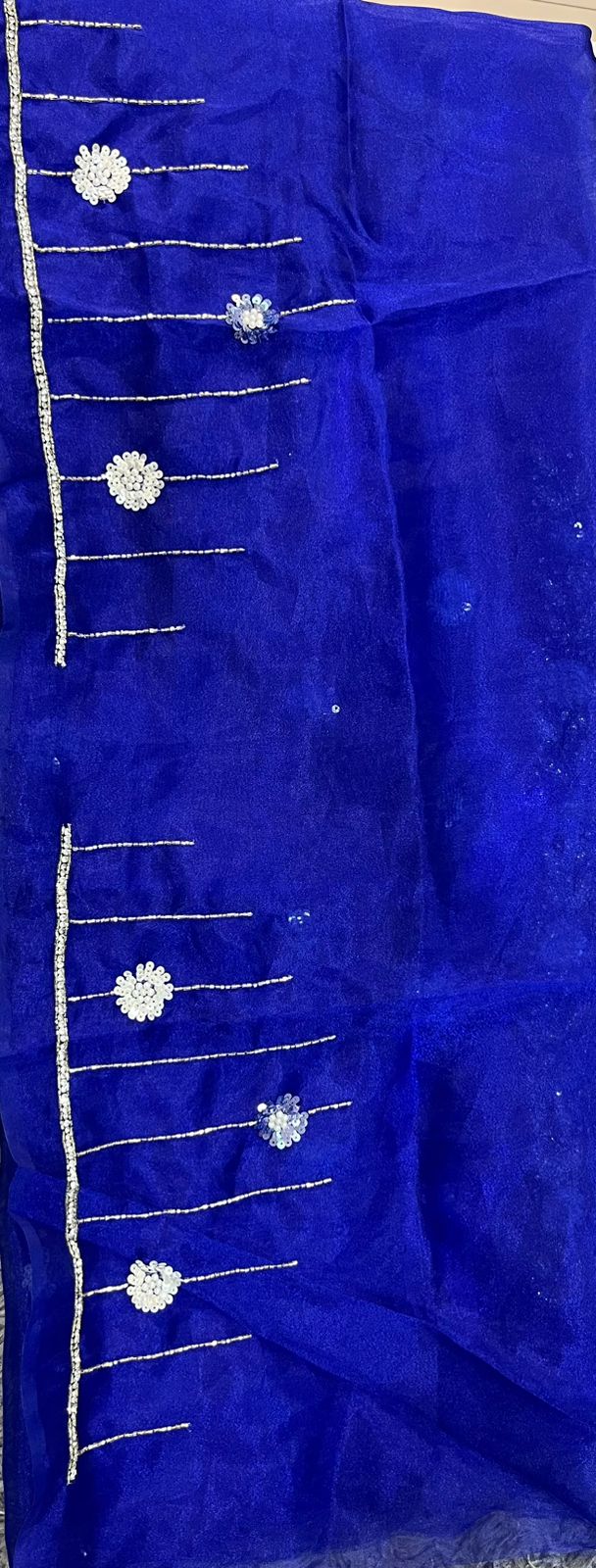 Kusum Tissue Organza Saree – Delicate Blossoms of Elegance