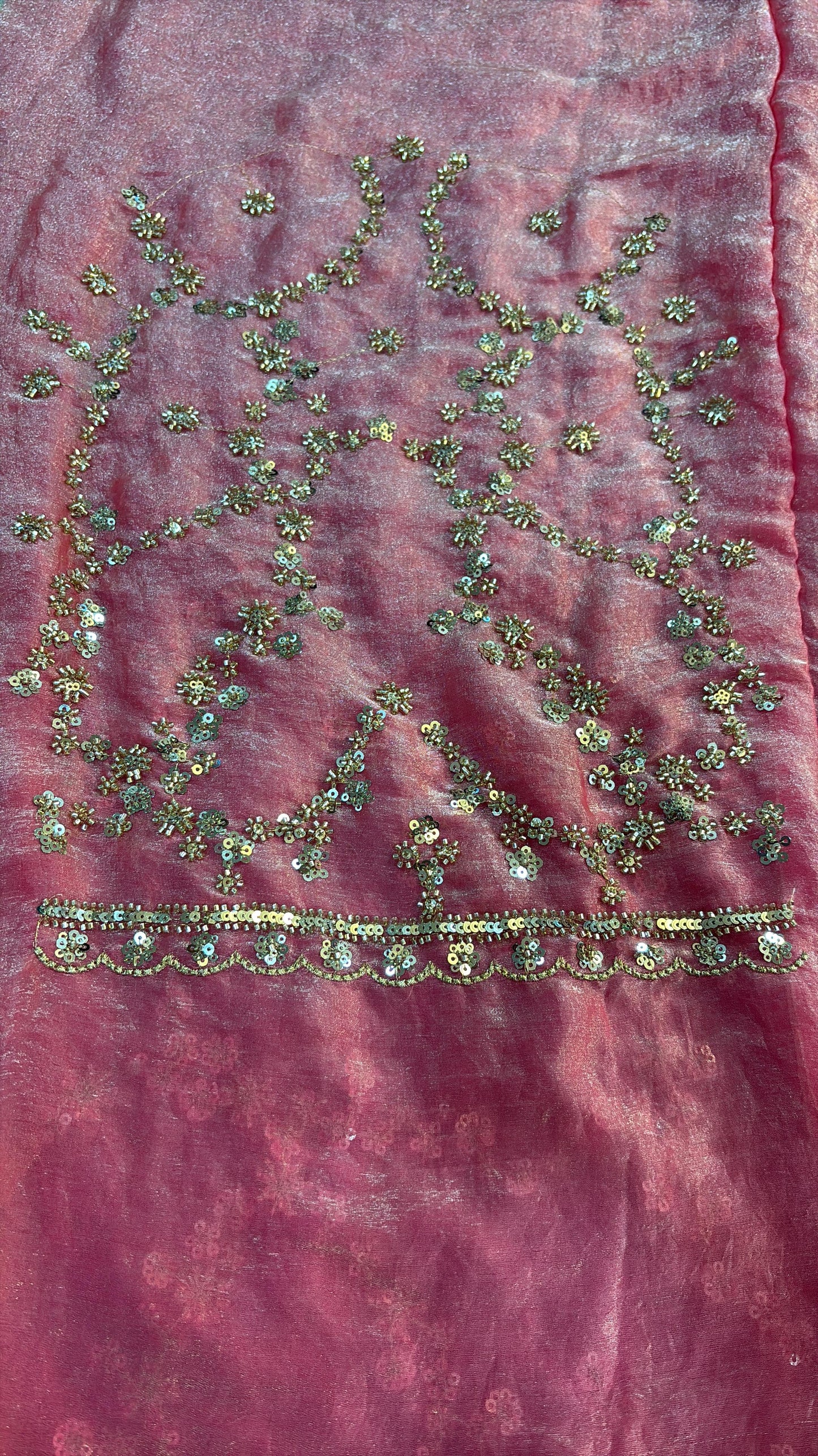 Sitara Fendy Satin Saree in heavy border and full sleeve blouse piece