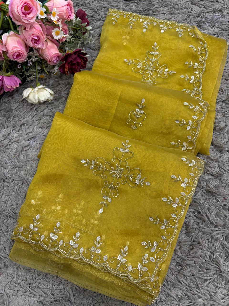 Isha tissue organza saree