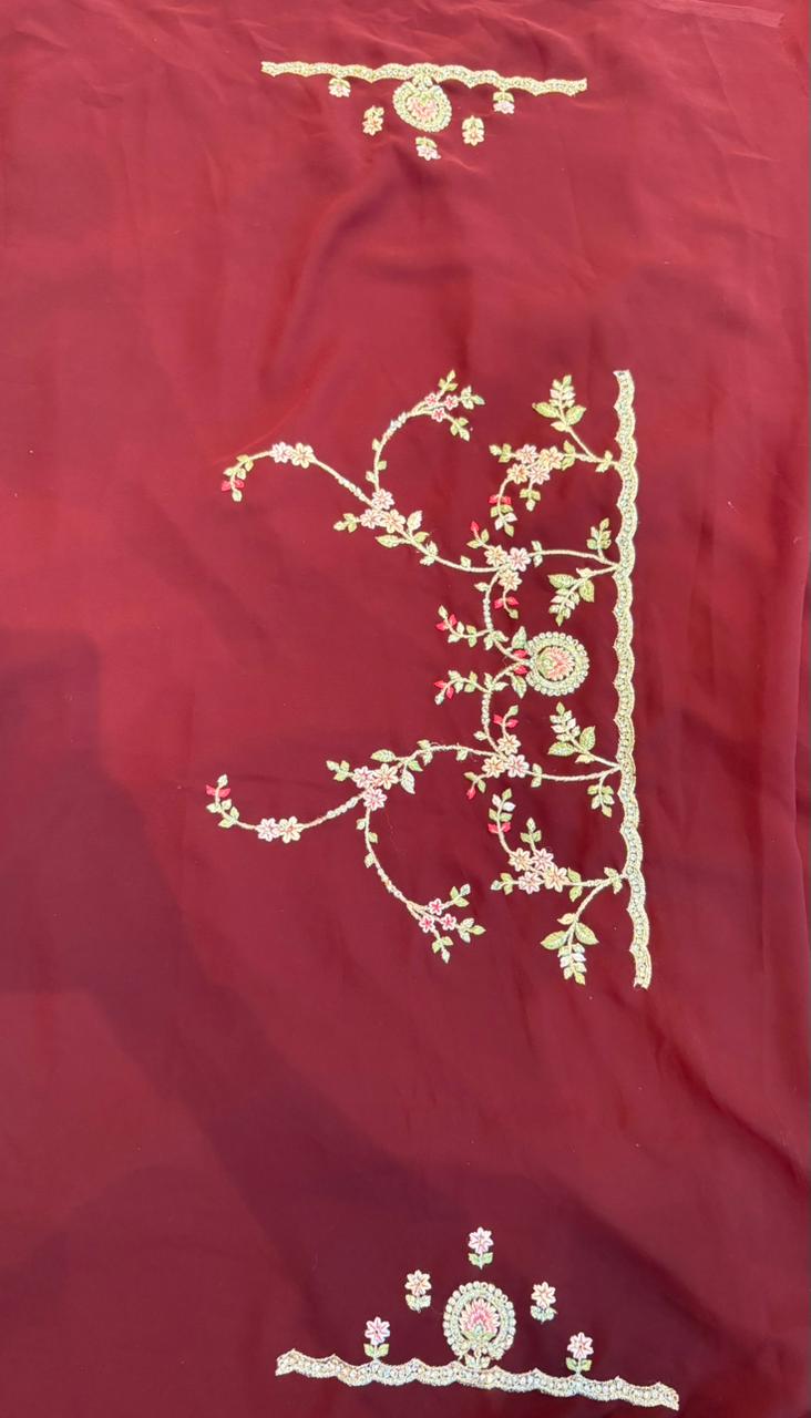 Exclusive designer georgette sarees