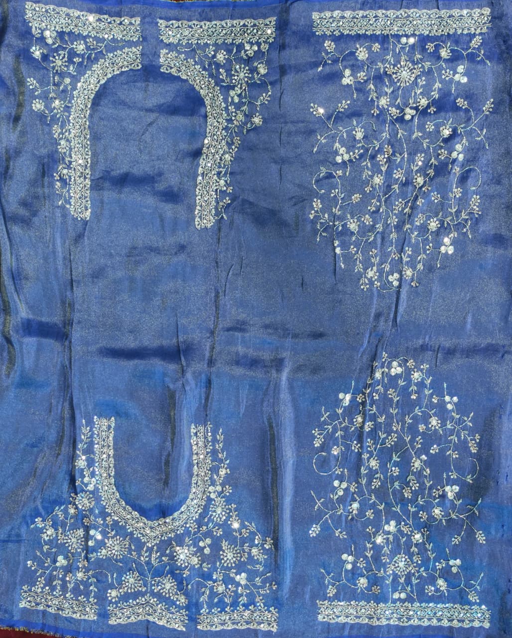 Jasmin Handworked Tissue Silk Saree