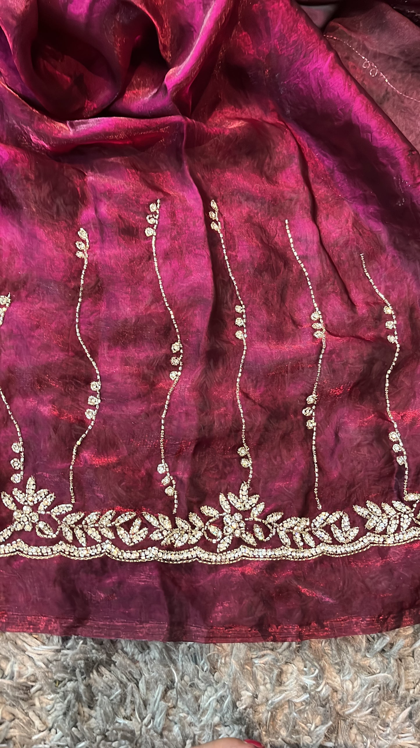 Chandni Velvet Satin Saree
