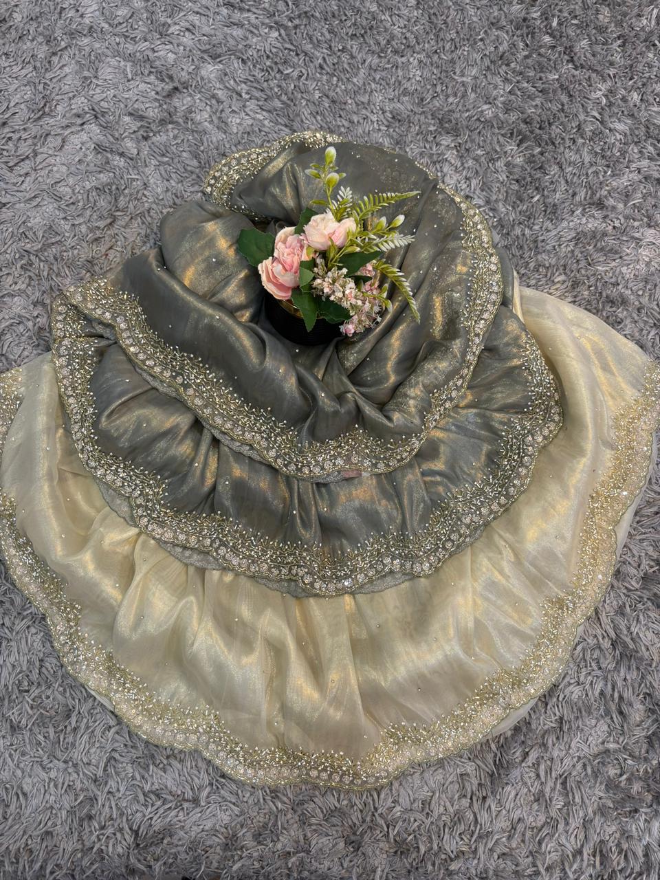 Sneha Ombre Tissue Sarees