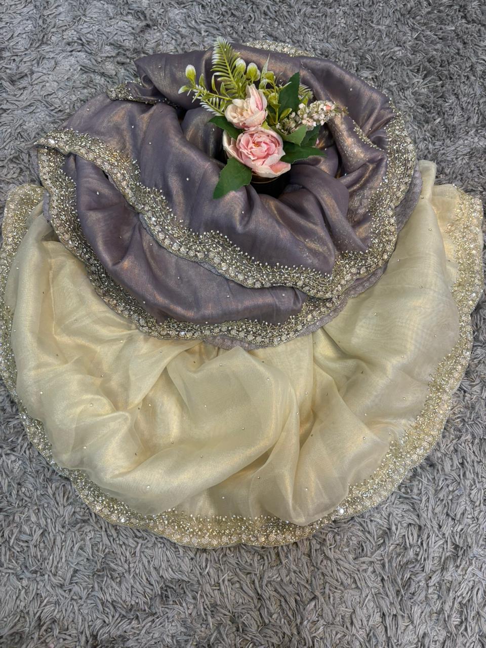 Sneha Ombre Tissue Sarees