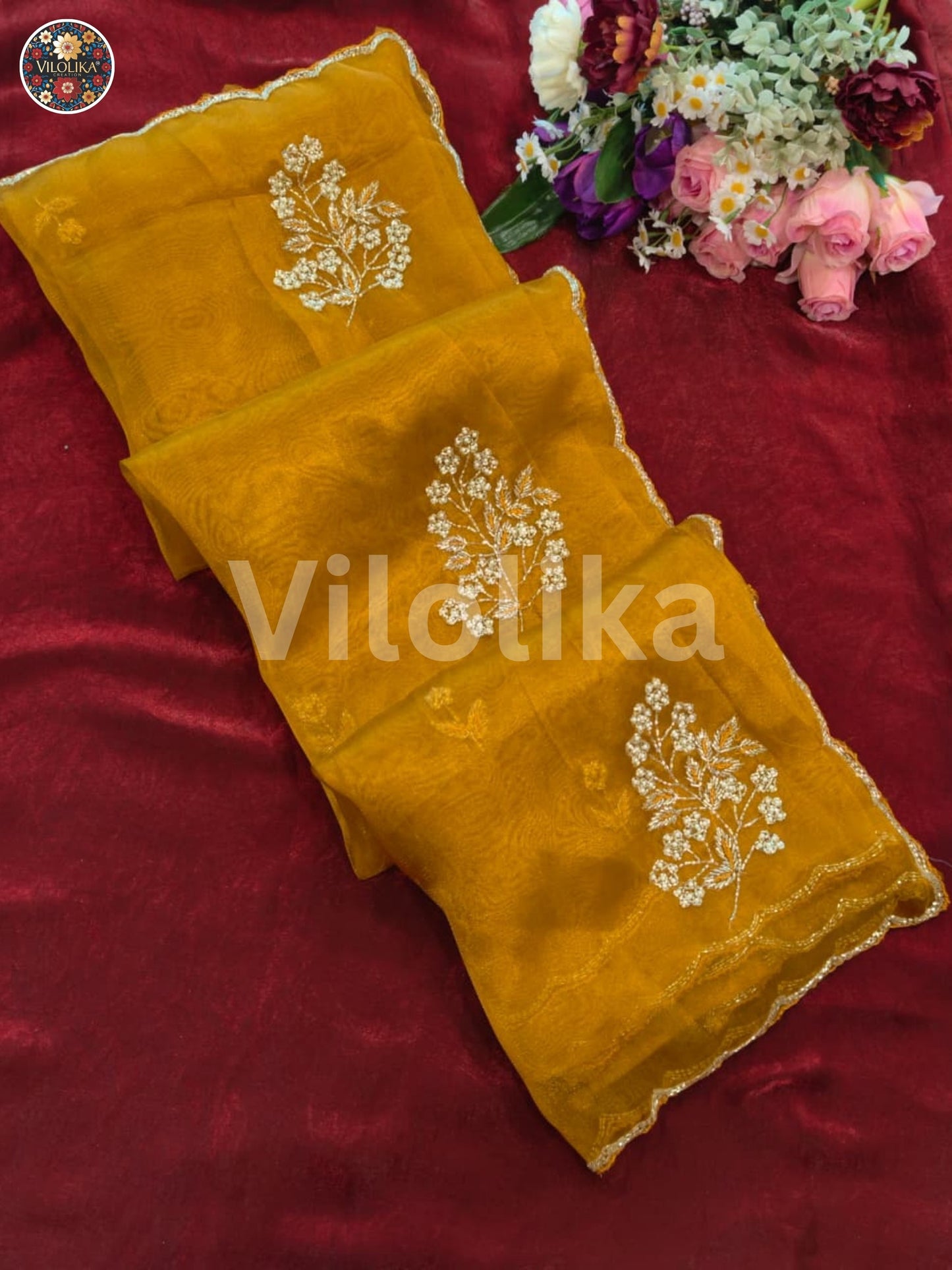 Star Tissue Organza Saree