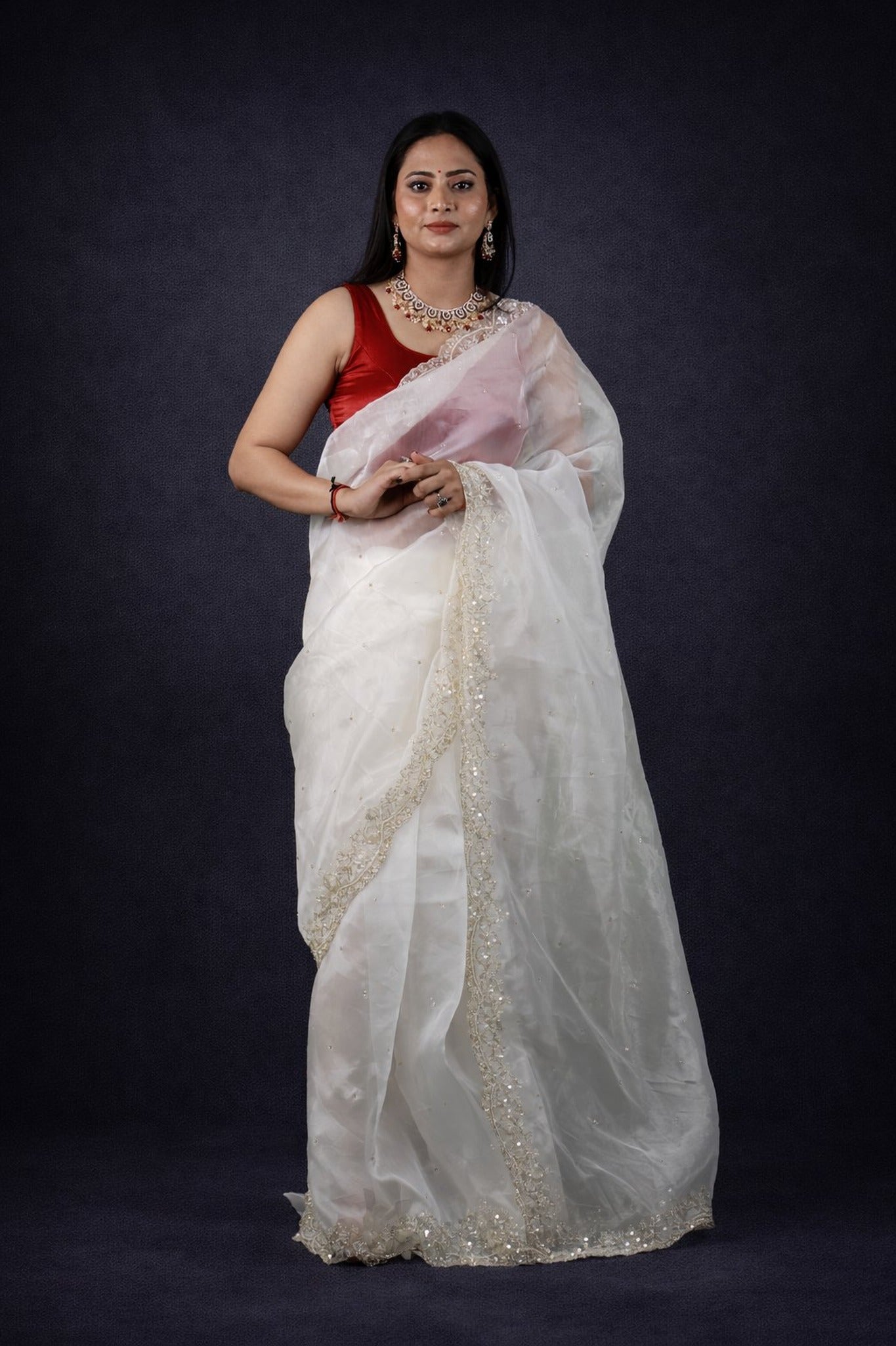 Jhalak Tissue Organza Saree – Ethereal Tissue-Organza Fabric