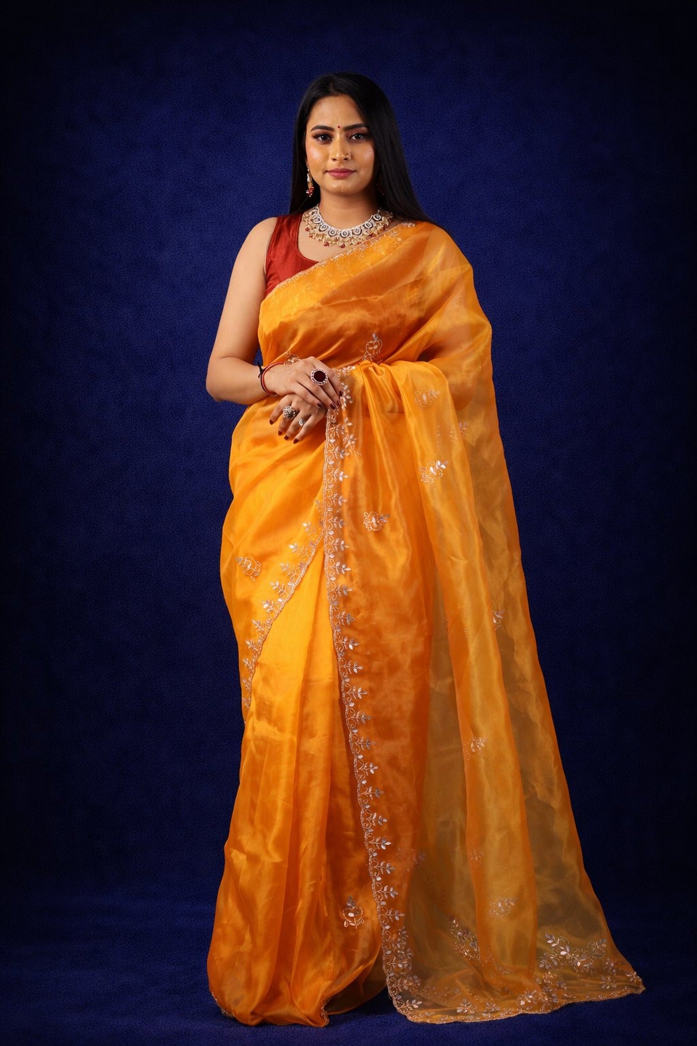 Isha tissue organza saree