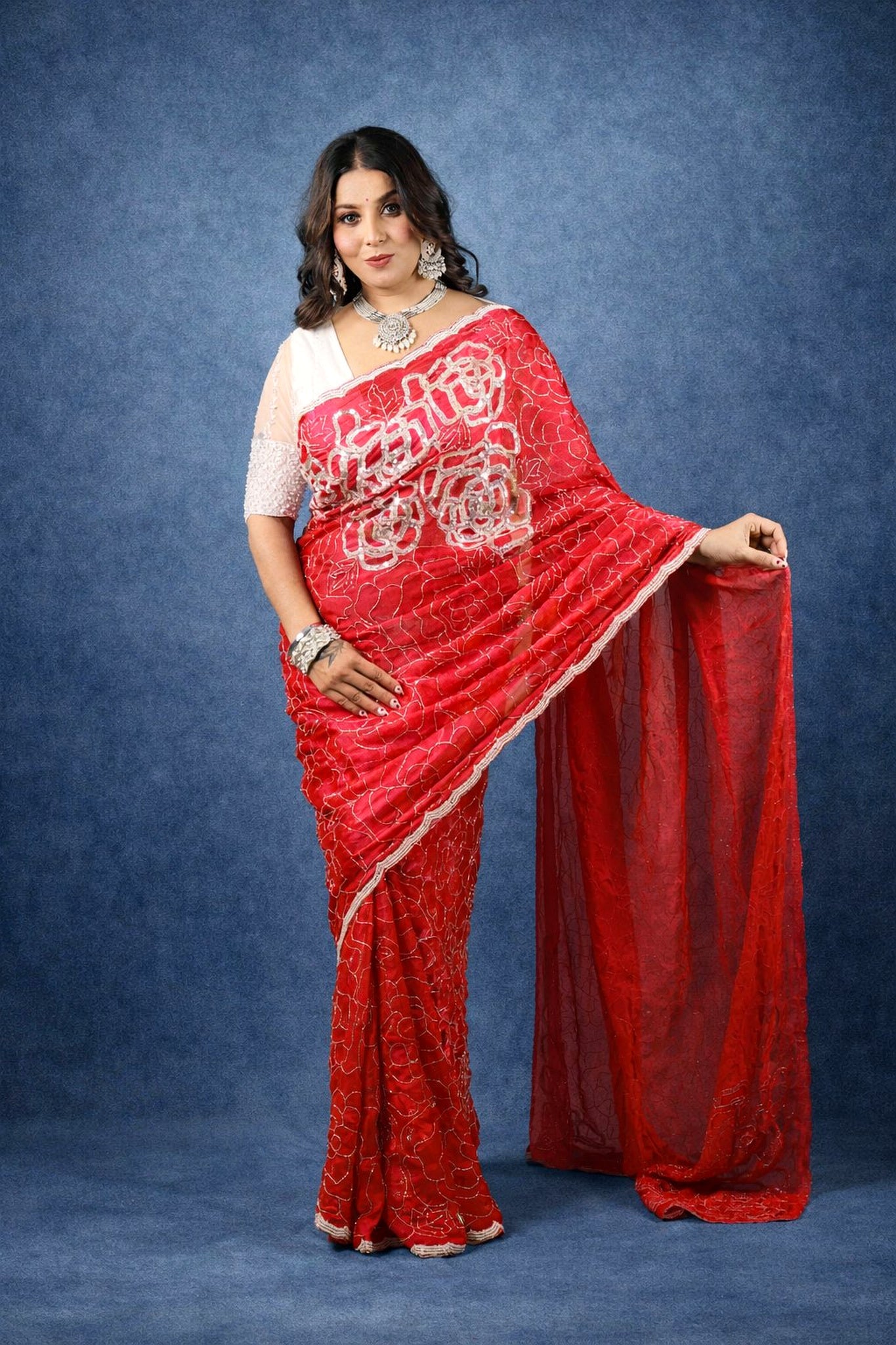 Exclusive Pataka Fendy Satin Saree