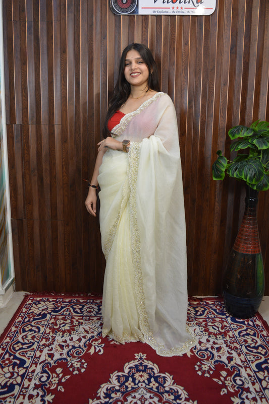 SHRUTI CRUSH TISSUE SAREE